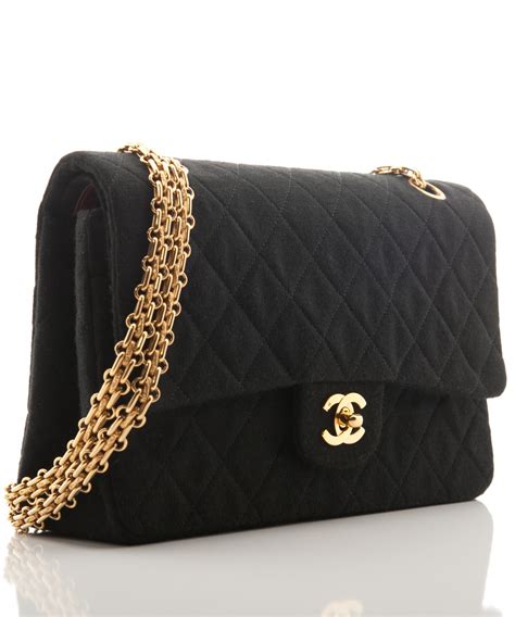 chanel flip bag lamd skin black